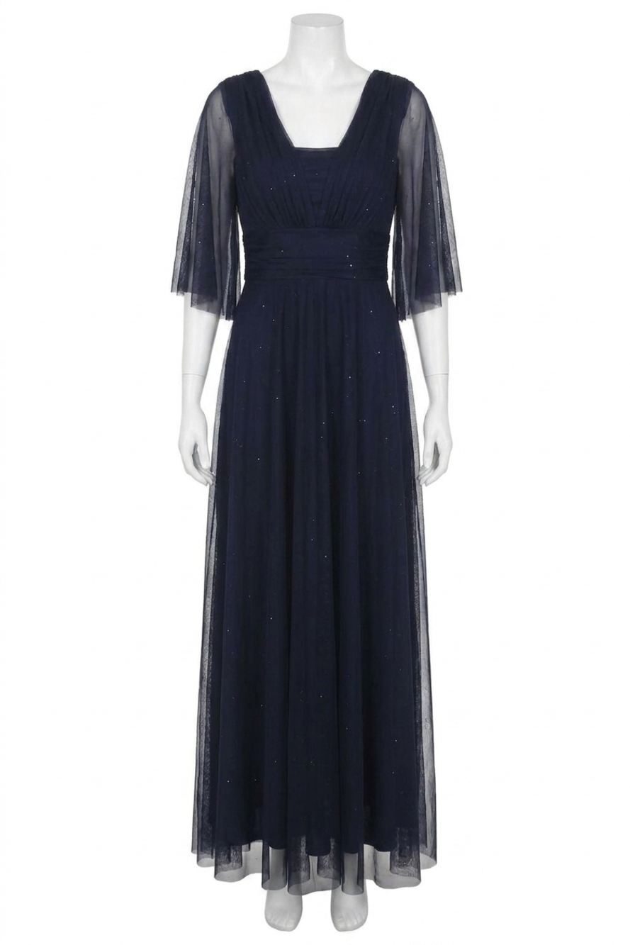 NEW JOSEPH RIBKOFF shimmery a-line evening gown in navy